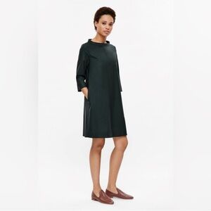 COS Dark Green Wool Dress Size US 2